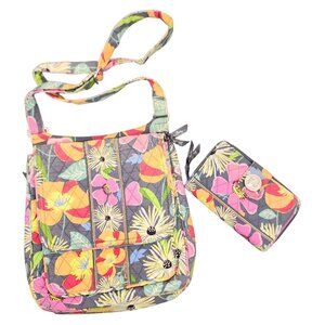 Vera Bradley Jazzy Blooms Purse Handbag Crossbody & Wallet Matching Set Floral